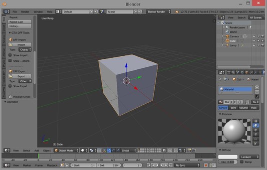 Basics of exporting from blender to SA-MP 01_blender_cube_sml